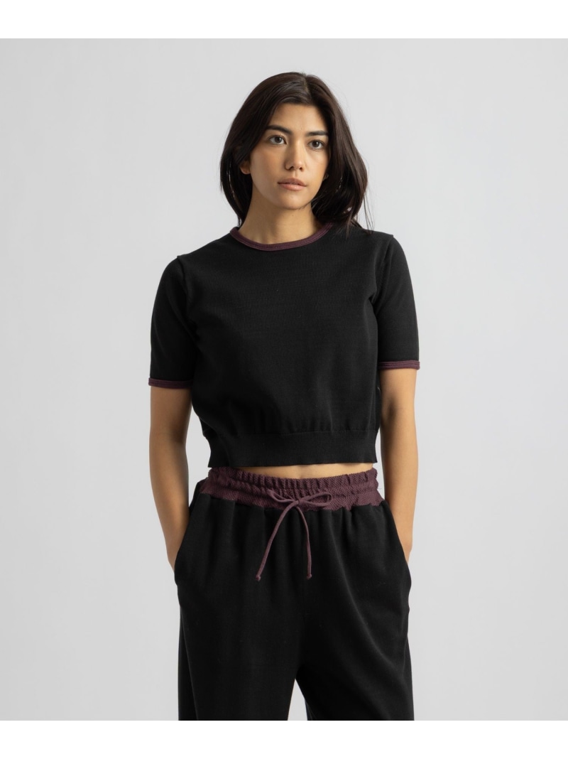 【SALE／30%OFF】Suzie Compact Knit SS Top ｜ WOMEN Saturdays NYC サタデーズ　ニューヨークシティ トップス カットソー・Tシャツ ブラック グリーン グレー【RBA_E】【送料無料】[ Fashion]｜J&rsquo;aDoRe JUN ONLINE