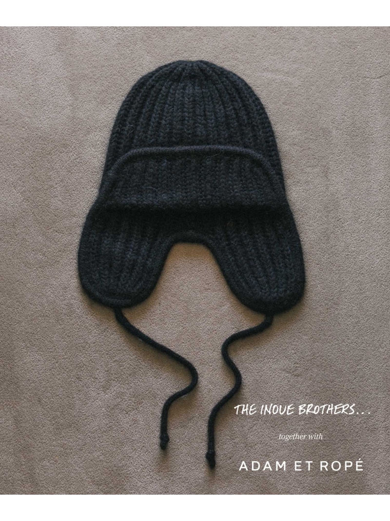 【THE INOUE BROTHERS...together with ADAM ET ROPE'】EARMUFF RIB HAT / UNISEX ADAM ET ROPE' HOMME アダムエロペ 帽子 ニット帽・ビーニー グレー ブルー オレンジ ブラック イエロー ホワイト ネイビー【送料無料】[ Fashion]