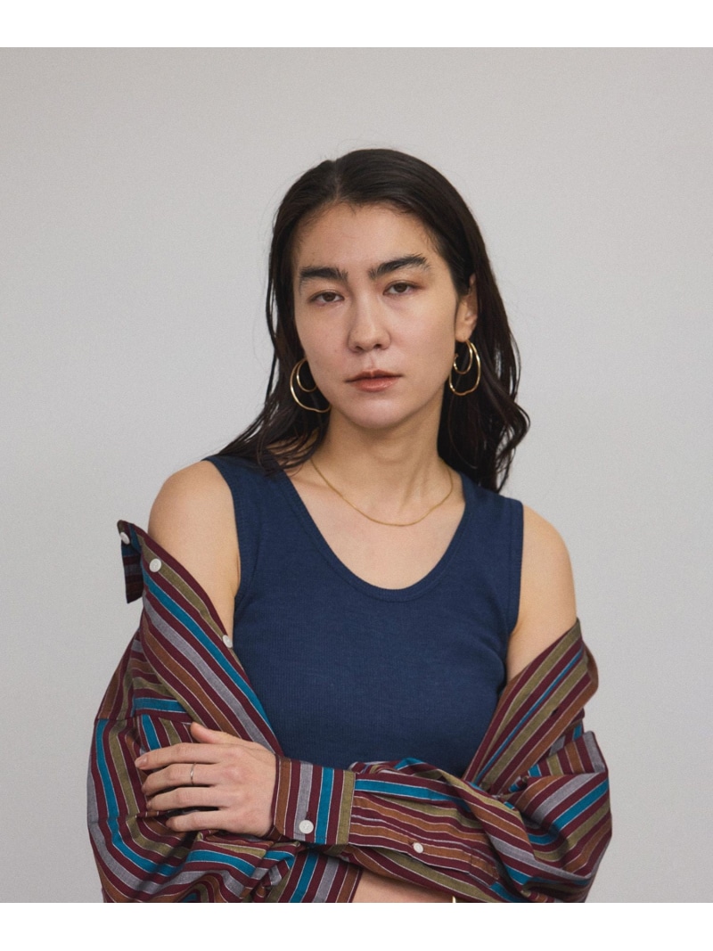 Hug Silk ラウンドネックタンクトップ SALON adam et rope' サロン アダム エ ロペ トップス ノースリーブ・タンクトップ ネイビー ブラック ホワイト【送料無料】[ Fashion]｜J&rsquo;aDoRe JUN ONLINE