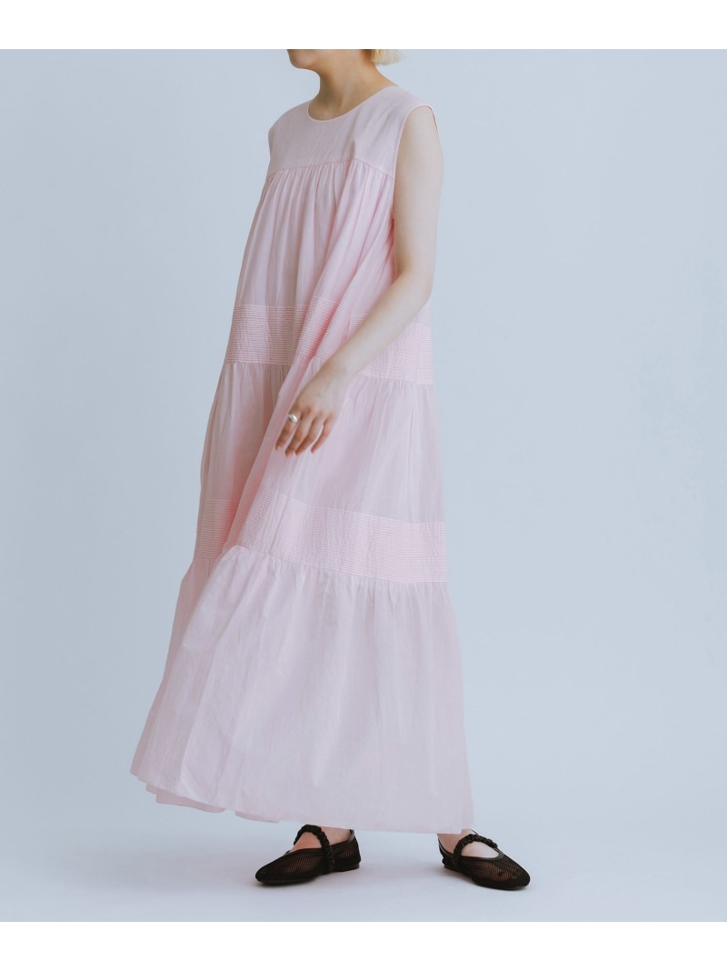 AAYUS 別注Cotton voile long dress ADAM ET ROPE' FEMME アダムエロペ ワンピース・ドレス ワンピース ブラック ブルー ピンク【送料無料】[ Fashion]｜J&rsquo;aDoRe JUN ONLINE