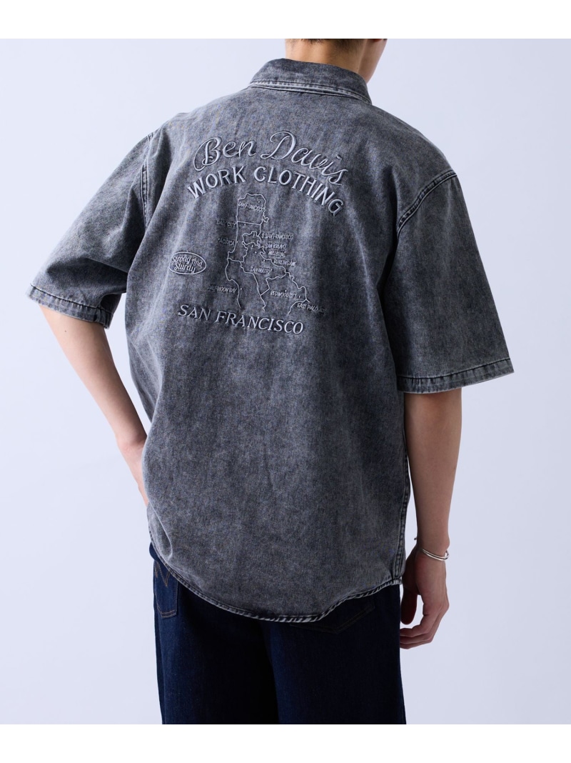 【SALE／10%OFF】【BENDAVIS別注】デニムライクシャツ j.n.r.d ジュン スタンダード ピックス トップス カットソー・Tシャツ グレー ブルー【RBA_E】【送料無料】[ Fashion]
