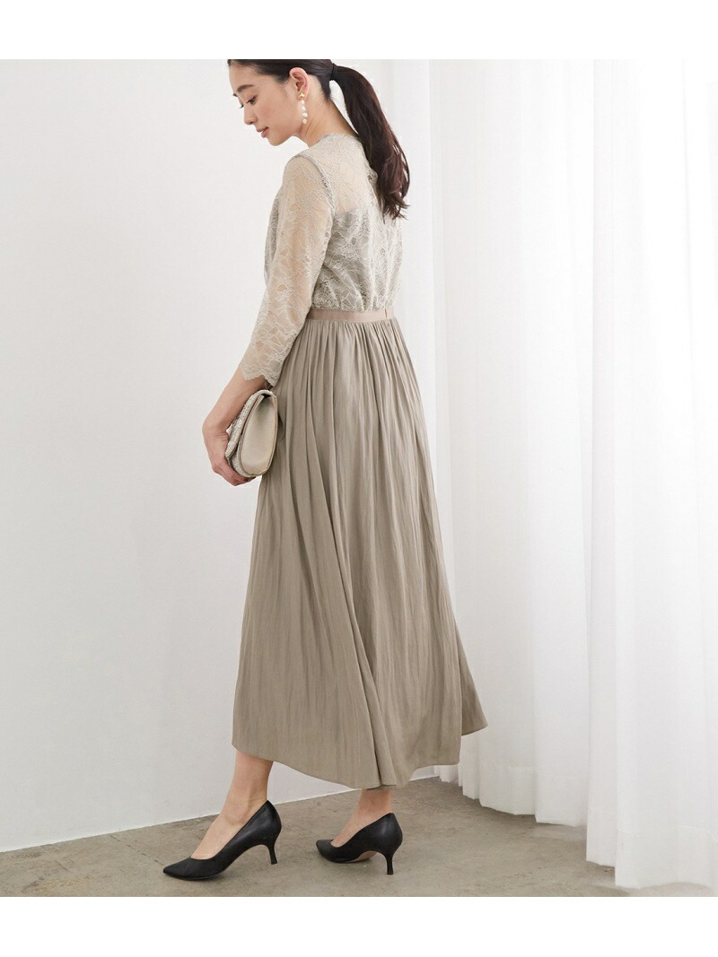 楽天市場 Sale 60 Off 結婚式にも レースコンビロングワンピース Rope ロペ ワンピース ワンピースその他 ベージュ ブラック Rba E 送料無料 Rakuten Fashion J Adore Jun Online