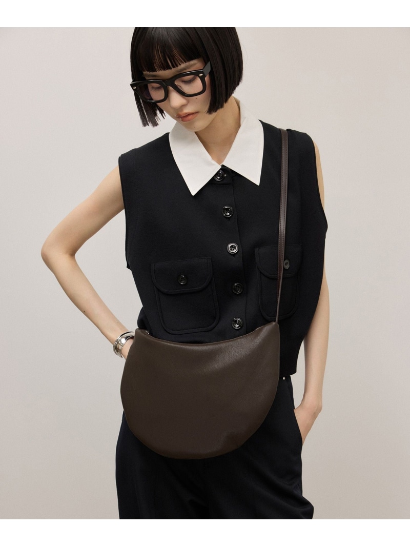 ラウンドミニバッグ ADAM ET ROPE\u0027 FEMME アダムエロペ 御徒面子 ショルダーバッグ 黒いこと【此れから取っておく】*【貨物輸送無料】[ Fashion]