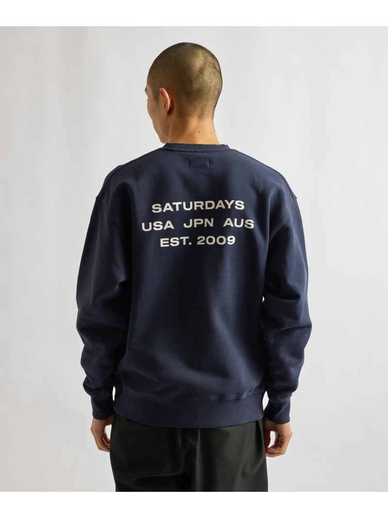 Bowery International Crew Sweatshirt Saturdays NYC サタデーズ ニューヨーク州シティ トップス スウェット・トレーナー 黒いこと 米国海軍【貨物輸送無料】[ Fashion]