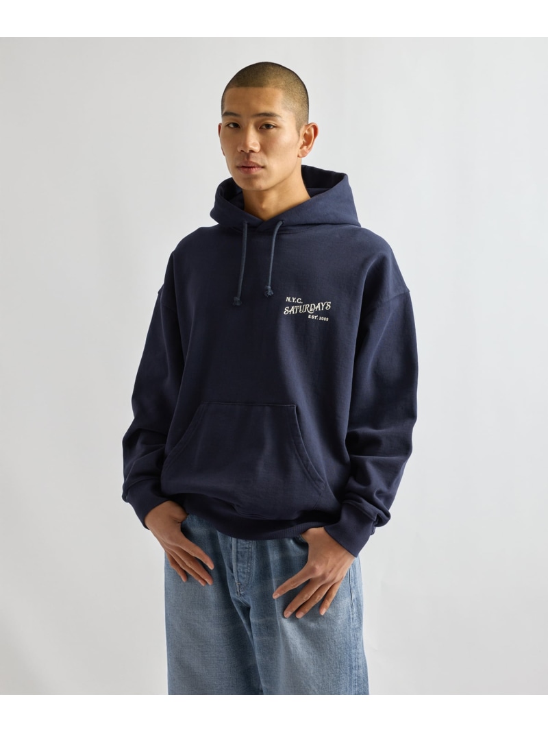 Warren Vintage Serif Relaxed Hoodie Saturdays NYC サタデーズ　ニューヨークシティ トップス パーカー・フーディー イエロー グレー ネイビー【送料無料】[ Fashion]