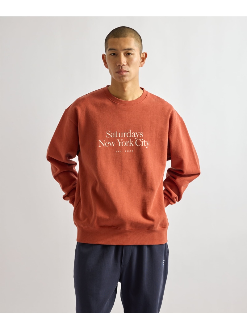 Bowery Miller Standard Crew Sweatshirt Saturdays NYC サタデーズ ニューヨーク州シティ トップス スウェット・トレーナー 赤銅色 ベージュ 薄墨色【貨物輸送無料】[ Fashion]