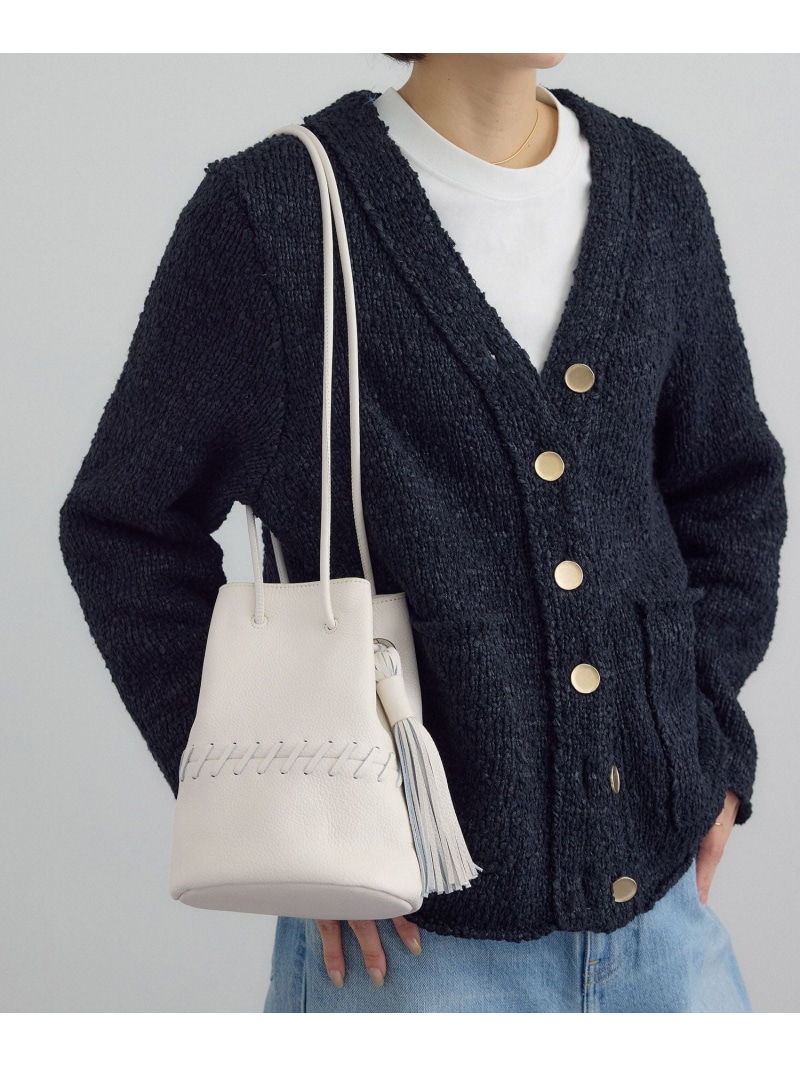 【W S(ドゥーブル)】レザードロストミニバッグ SALON adam et rope' サロン アダム エ ロペ バッグ ショルダーバッグ ホワイト ベージュ【送料無料】[ Fashion]