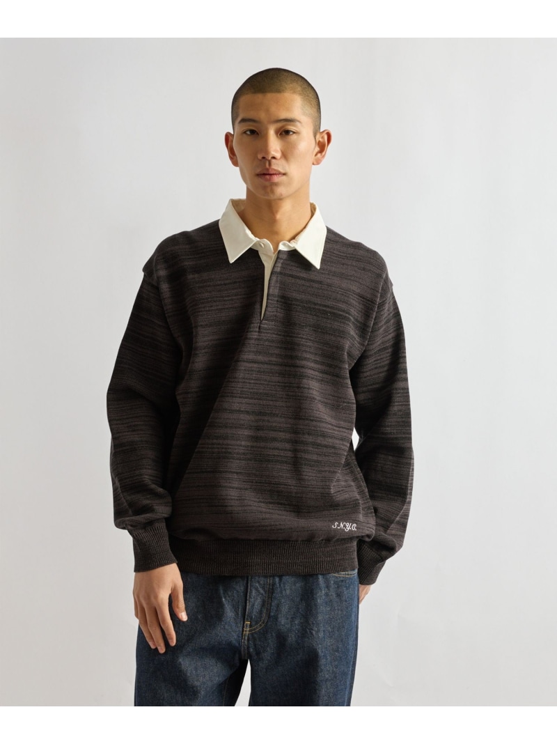 【SALE／30%OFF】Rugger Polo Sweater Saturdays NYC サタデーズ ニューヨーク州シティ トップス スウェット・トレーナー 薄墨色 赤銅色【RBA_E】【貨物輸送無料】[ Fashion]