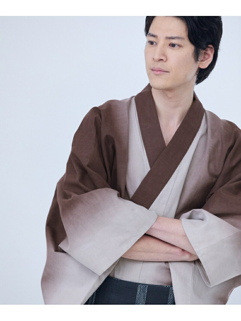 【WEB限定】【YAMATO for ADAM ET ROPE'】30th別注浴衣 ADAM ET ROPE' FEMME アダムエロペ 着物・浴衣・和装小物 浴衣 ネイビー ブラウン【送料無料】[ Fashion]