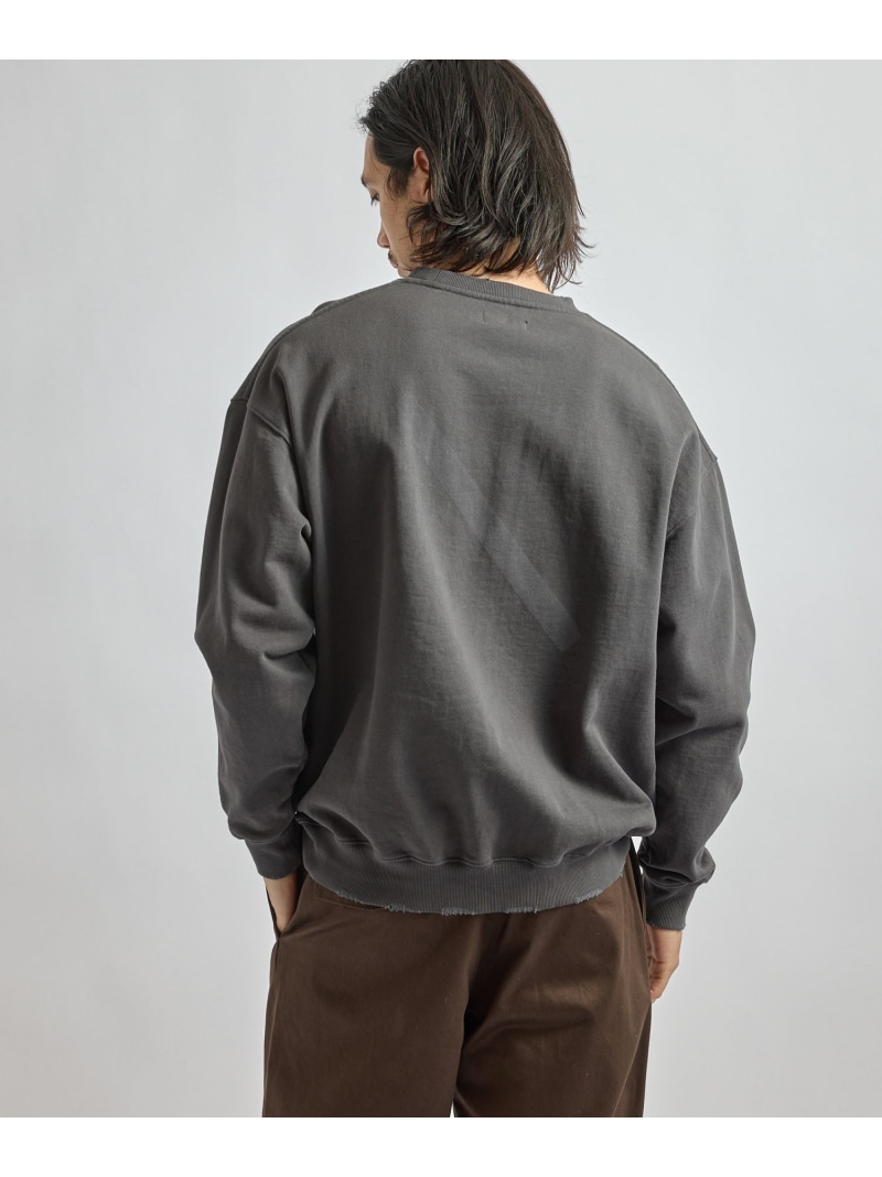 Bowery Garment Dyed Slash Sweatshirt Saturdays NYC サタデーズ ニューヨーク州シティ トップス スウェット・トレーナー 青み 薄墨色 緑であること ベージュ【貨物輸送無料】[ Fashion]