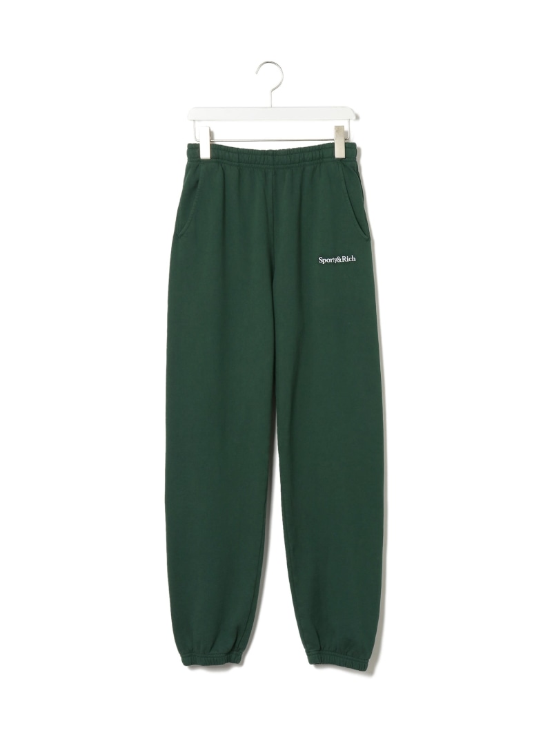 【SPORTY&RICH】Serif Logo Embroidered Sweatpant ADAM ET ROPE' FEMME アダムエロペ パンツ その他のパンツ グリーン【送料無料】[ Fashion]