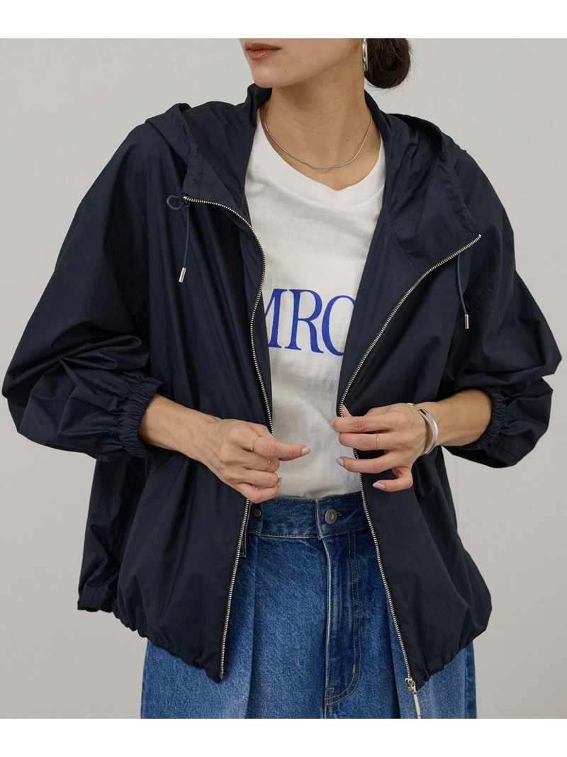 【SALE／30%OFF】コーティングフーディーブルゾン / セットアップ対応 SALON adam et rope サロン アダム エ ロペ ジャケット・アウター ブルゾン・ジャンパー ホワイト ネイビー【RBA_E】【送料無料】[ Fashion]