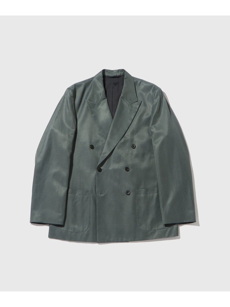 【SALE／60%OFF】コットンキュプラ ダブル前胸部 上衣 / セットアップ相応う ADAM ET ROPE\u0027 HOMME アダムエロペ ジャケット・アウター テーラードジャケット・ブレザー 薄墨色 黒いこと【RBA_E】【貨物輸送無料】[ Fashion]