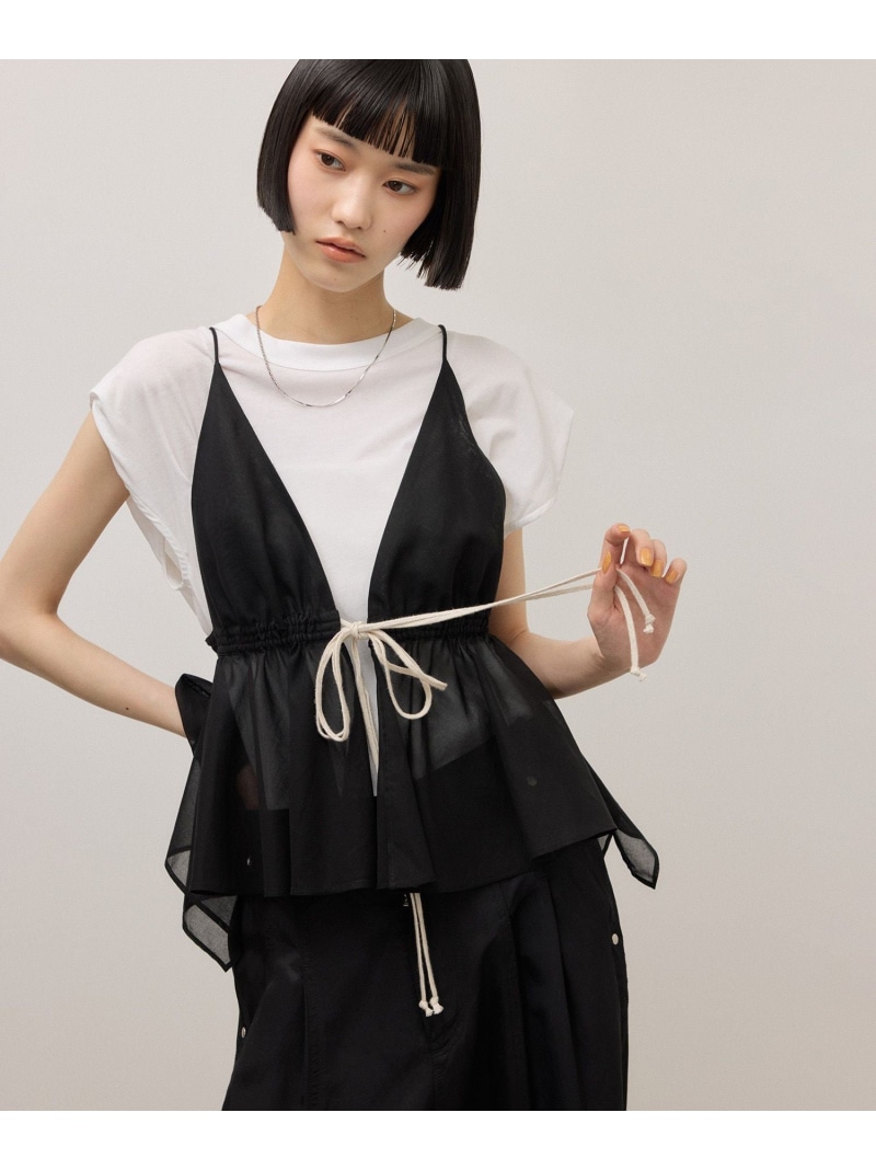 フレアキャミソール ADAM ET ROPE' FEMME アダムエロペ トップス キャミソール ブラック【送料無料】[ Fashion]｜J&rsquo;aDoRe JUN ONLINE