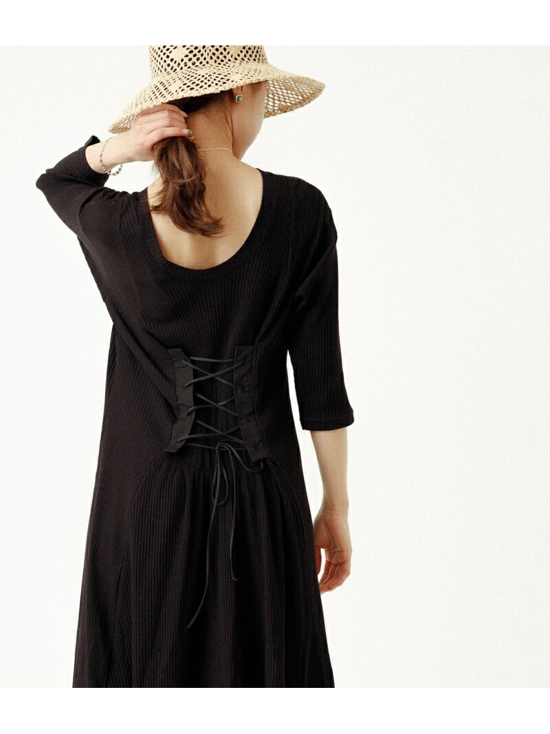 正規品 Sale 30 Off バックレースアップテレコワンピース Mademoiselle Rope ロペ ワンピース ワンピースその他 ブラック ベージュ Rba E 送料無料 Rakuten Fashion 大注目 Haringeylawcentre Org Uk