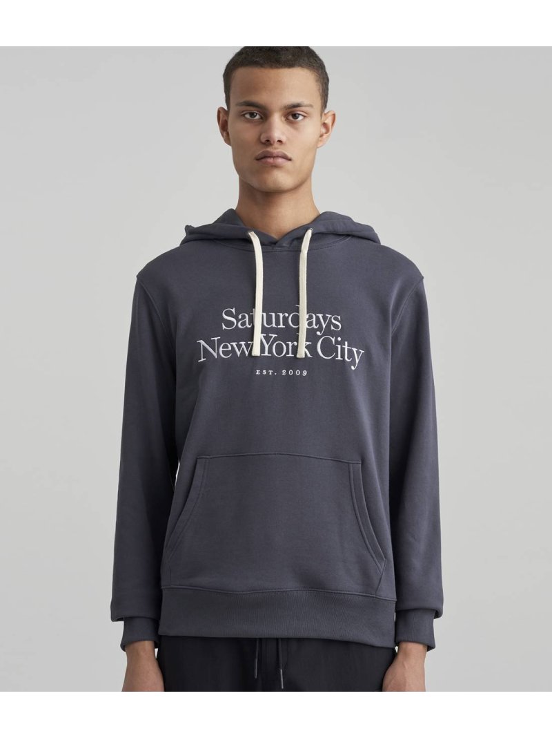 独特な店 ブルー 送料無料 パーカー カットソー サタデーズ ニューヨークシティ Nyc Saturdays Hoodie Emb Standard Miller Fashion Ditch Rakuten Aw9654 Bronze Qa