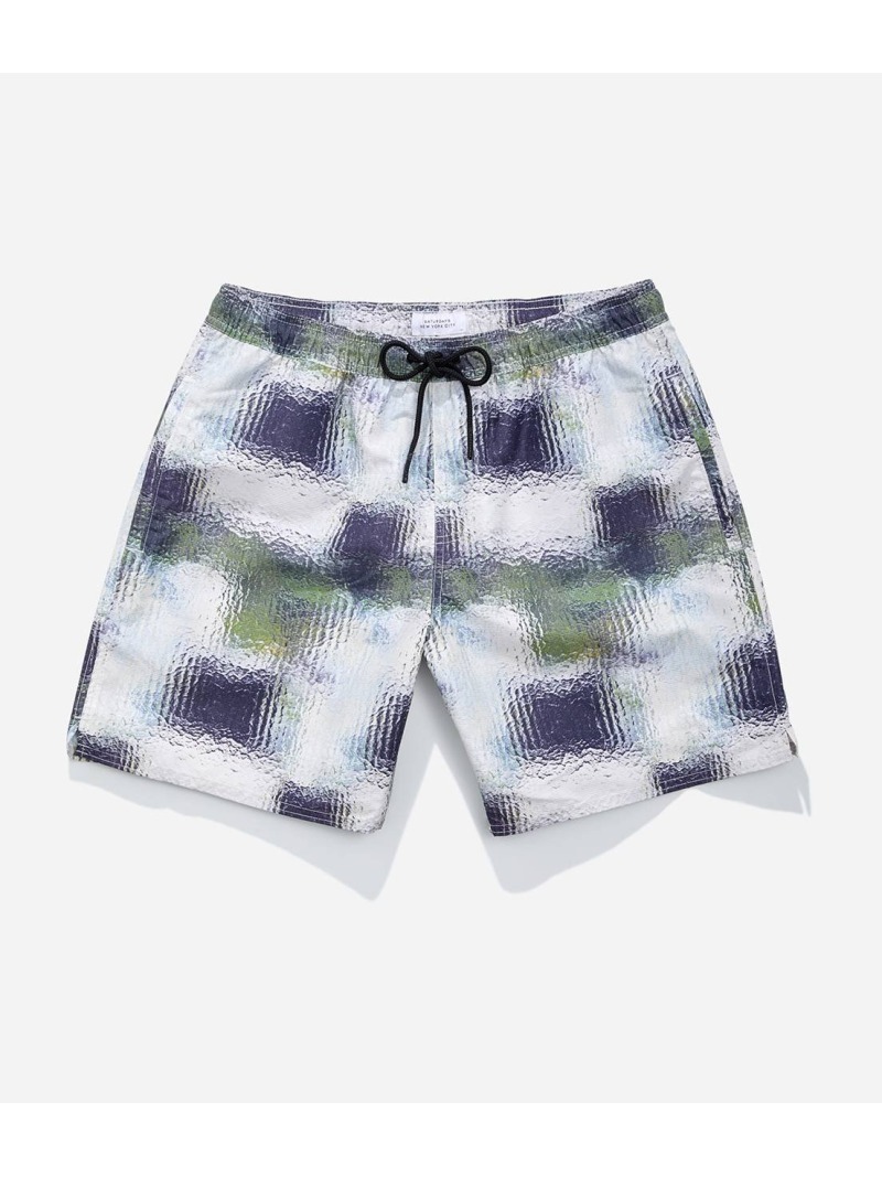 美しい Timothy Glass Print Swim Short Saturdays Nyc サタデーズ ニューヨークシティ スポーツ 水着 ネイビー Rakuten Fashion Cloud Nout Am