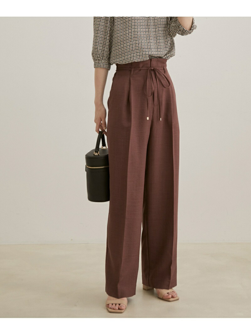 リネンライク ハイウエストワイドパンツ ドレスパンツ ジーンズ Vis パンツ ビス スラックス リネンライク ハイウエストワイドパンツ ドレスパンツ ジーンズ Vis パンツ ビス スラックス