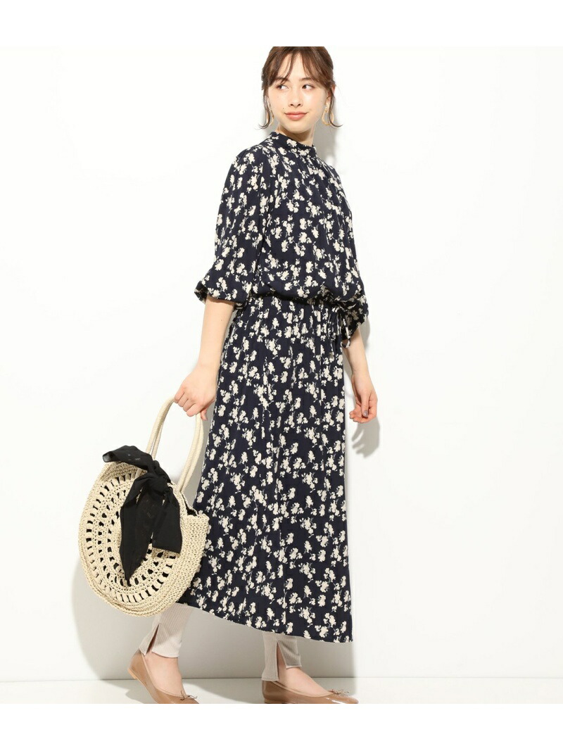楽天市場 Rakuten Fashion Sale 50 Off ドラマ着用 花柄ドロストワンピース Vis ビス ワンピース ワンピースその他 ネイビー ホワイト レッド Rba E J Adore Jun Online