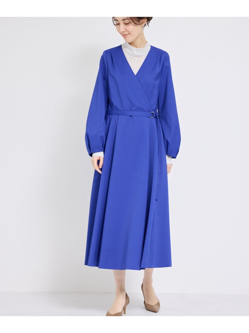 【SALE／50%OFF】タックフレアステッチワンピース ROPE' ロペ ワンピース・ドレス ワンピース ブルー ネイビー【RBA_E】【送料無料】[ Fashion]｜J&rsquo;aDoRe JUN ONLINE