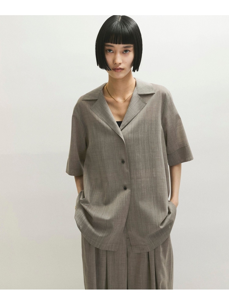 【SALE／30%OFF】【接触冷感】ライトシャツジャケット ADAM ET ROPE' FEMME アダムエロペ トップス シャツ・ブラウス ブラック ベージュ【RBA_E】【送料無料】[ Fashion]｜J&rsquo;aDoRe JUN ONLINE