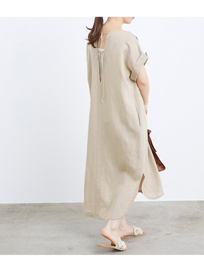 楽天市場 Rakuten Fashion Sale Off Web限定 バックリボン麻ドレス Adam Et Rope アダムエロペ ワンピース ワンピースその他 ベージュ グリーン イエロー Rba E 送料無料 J Adore Jun Online