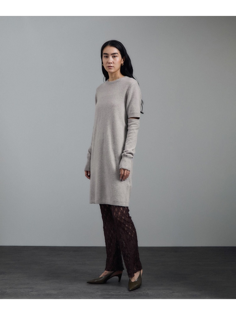 【SALE／50%OFF】カシミヤニットミニワンピース SALON adam et rope' サロン アダム エ ロペ ワンピース・ドレス ワンピース ベージュ グレー【RBA_E】【送料無料】[ Fashion]｜J&rsquo;aDoRe JUN ONLINE 14,850円