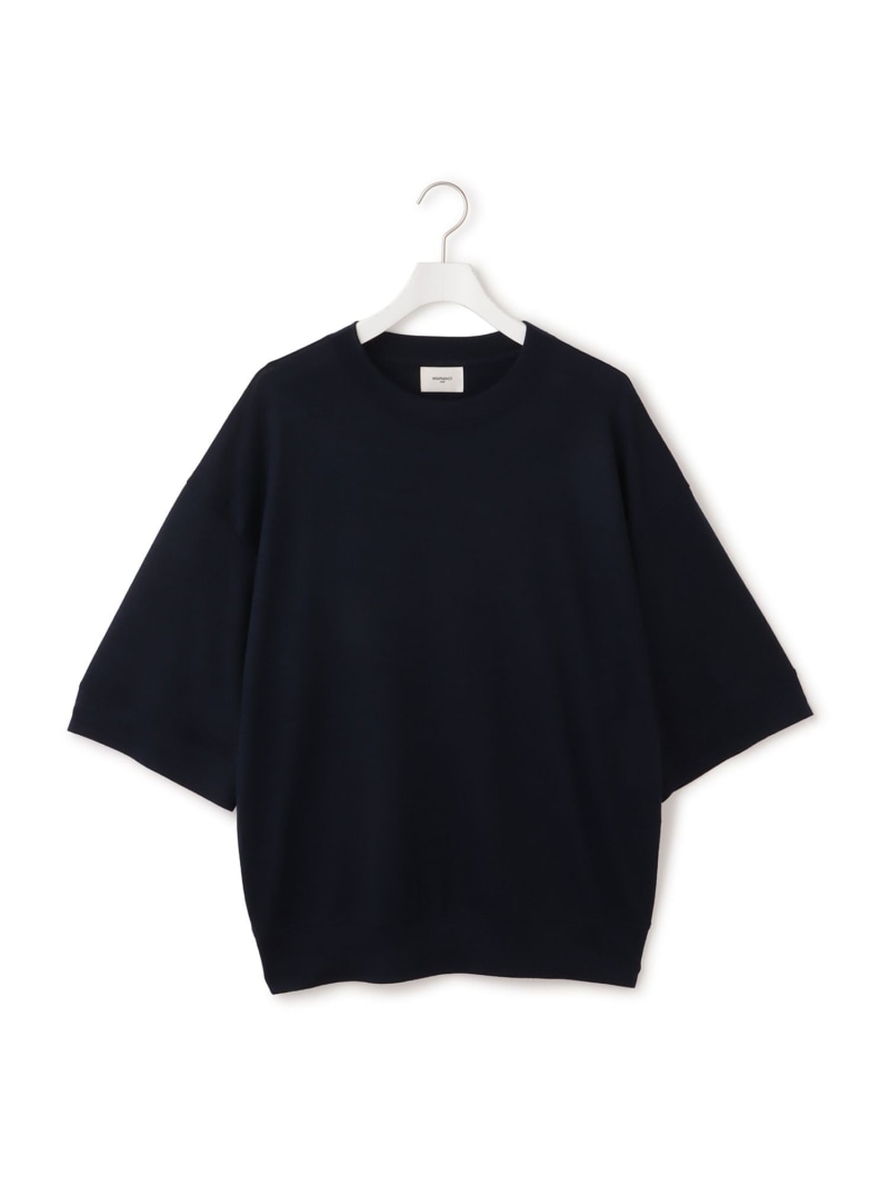 【WRAPINKNOT(ラッピンノット)】S/S Blousing Tops ADAM ET ROPE' FEMME アダムエロペ トップス カットソー・Tシャツ ネイビー ブラック【送料無料】[ Fashion]