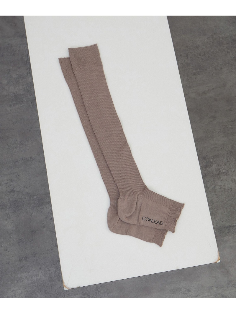 【CONLEAD(コンリード)】Silk Rib Long Open Toe SALON adam et rope' サロン アダム エ ロペ 靴下・レッグウェア 靴下 ブルー グレー ブラウン【送料無料】[ Fashion]