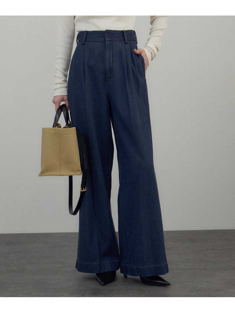 デニムSTYLE UP TACK PANTS SALON adam et rope' サロン アダム エ ロペ パンツ ジーンズ・デニムパンツ ネイビー【送料無料】[ Fashion]