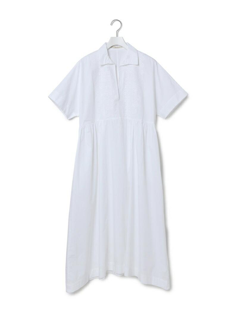 レディースファッション ワンピース Emb Pas Poplin Quittez Ne Short Fashion グリーン 送料無料 Rakuten ホワイト ワンピースその他 ワンピース アダムエロペ Rope Et Adam Dress Sleeve お見舞い Gamerized Com