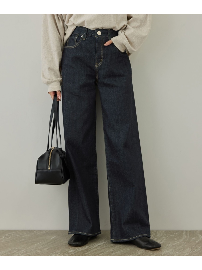 【RED CARD TOKYO(レッドカードトーキョー)】35th Anniv. Wide SALON adam et rope' サロン アダム エ ロペ パンツ ジーンズ・デニムパンツ ネイビー【送料無料】[ Fashion]｜J&rsquo;aDoRe JUN ONLINE