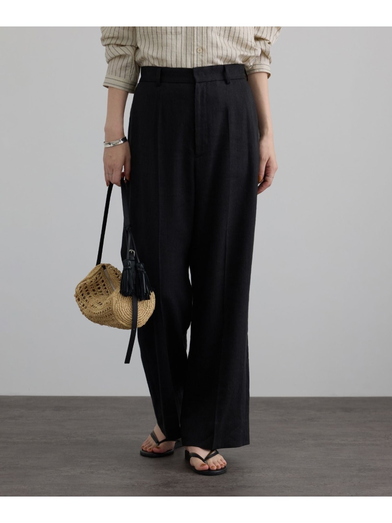 【SALE／50%OFF】NALYAビスコース・麻ツイルイージースラックス / セットアップ対応 SALON adam et rope' サロン アダム エ ロペ パンツ その他のパンツ ネイビー ブラック ベージュ【RBA_E】【送料無料】[ Fashion]｜J&rsquo;aDoRe JUN ONLINE