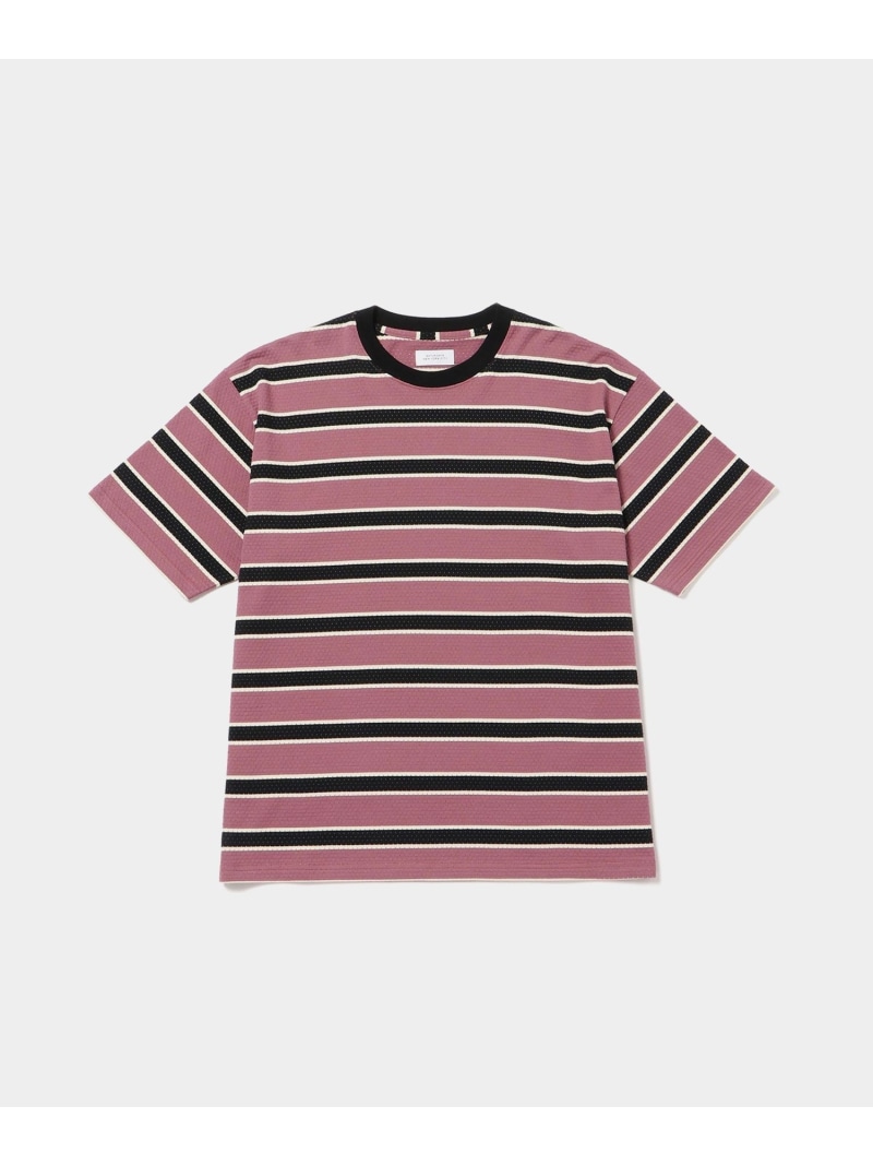 【SALE／50%OFF】Mesh Border Stripe SS Tee Saturdays NYC サタデーズ　ニューヨークシティ トップス カットソー・Tシャツ パープル【RBA_E】【送料無料】[ Fashion]