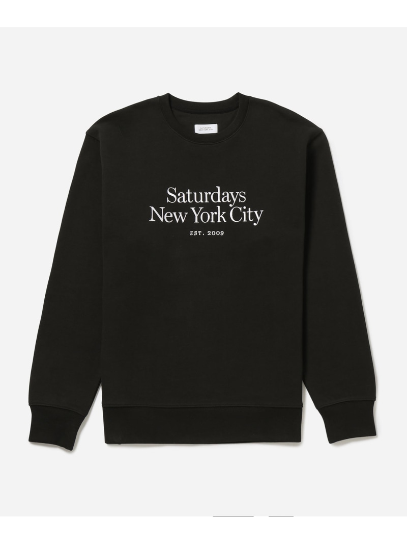 Bowery Miller Standard Crew Saturdays NYC サタデーズ ニューヨーク州シティ トップス スウェット・トレーナー 黒いこと 薄墨色【貨物輸送無料】[ Fashion]