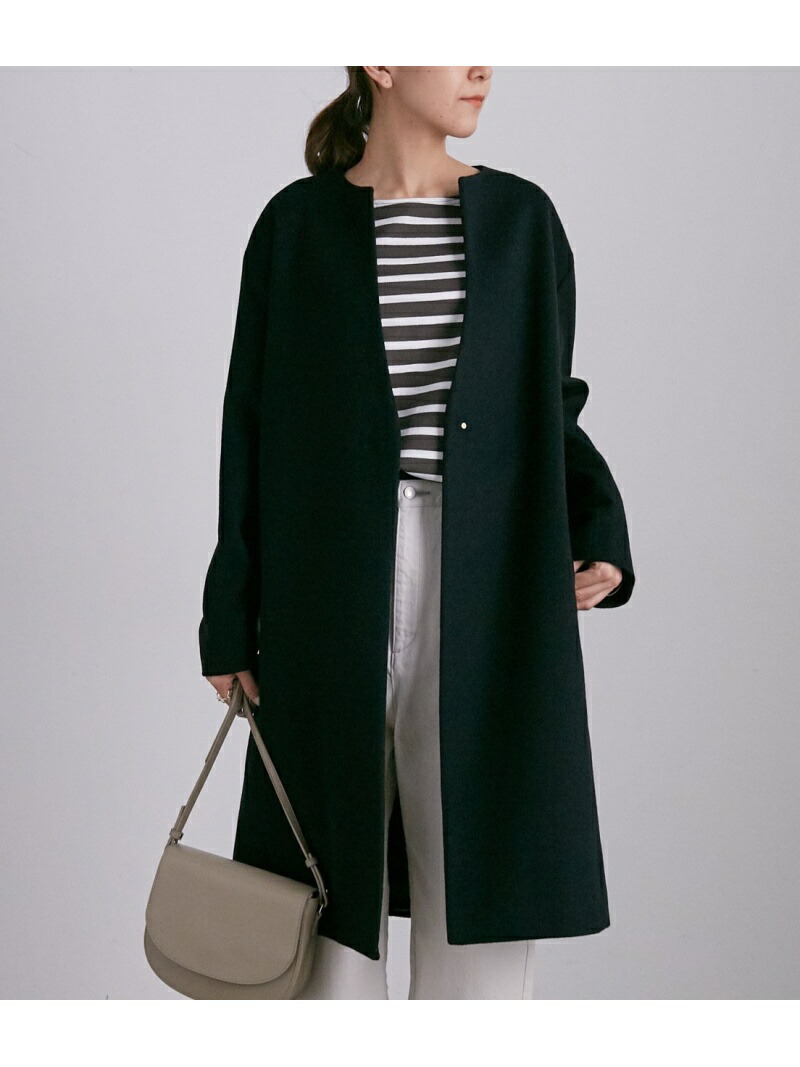激安正規 コート ジャケット エ アダム サロン Rope Et Adam Salon Fashion Sale 40 Off 首元すっきりノーカラーコート Rakuten ロペ ベージュ Rba E 送料無料 グレー ブラック コート ジャケットその他 コート ジャケット Dgb Gov Bf