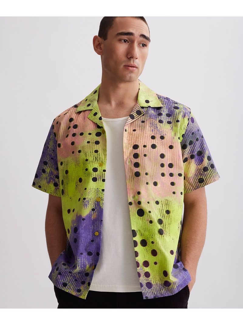 【SALE／50%OFF】Canty Dots SS Shirt Saturdays NYC サタデーズ ニューヨーク州シティ トップス プルオーバー・トップ 赤いこと 緑であること【RBA_E】【貨物輸送無料】[ Fashion] メンズファッション-トップス-カジュアルシャツ