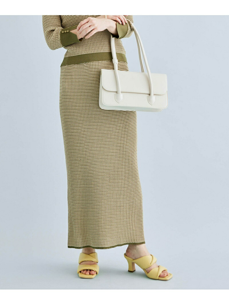 レトロボーダーニットスカート Vis スカート ビス スカートその他