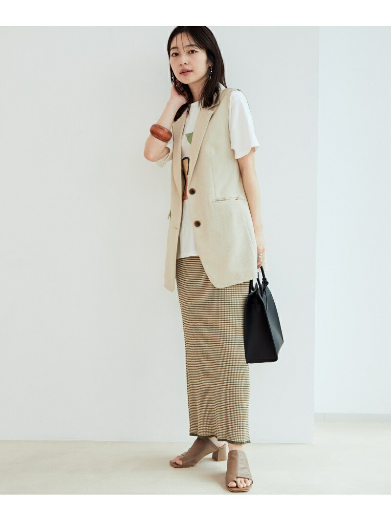 レトロボーダーニットスカート Vis スカート ビス スカートその他