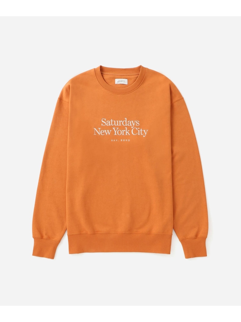 Bowery Miller Standard Sweatshirt Saturdays NYC サタデーズ ニューヨーク州シティ トップス スウェット・トレーナー 薄墨色 黒いこと オレンジ色【貨物輸送無料】[ Fashion]