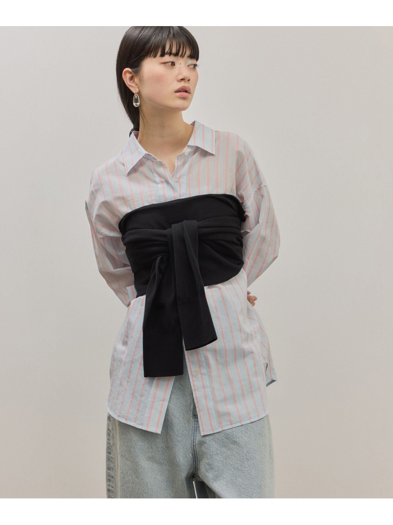 ボレロニットビスチェ ADAM ET ROPE' FEMME アダムエロペ トップス ベスト・ジレ ブラック グレー【送料無料】[ Fashion]