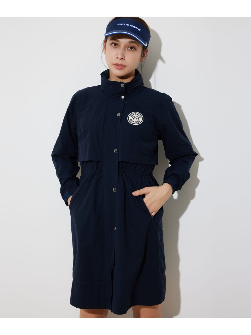 【撥水】レインワンピース(レッグカバー付き) JUN&ROPE' ジュンアンドロペ ワンピース・ドレス ワンピース ネイビー【送料無料】[ Fashion]