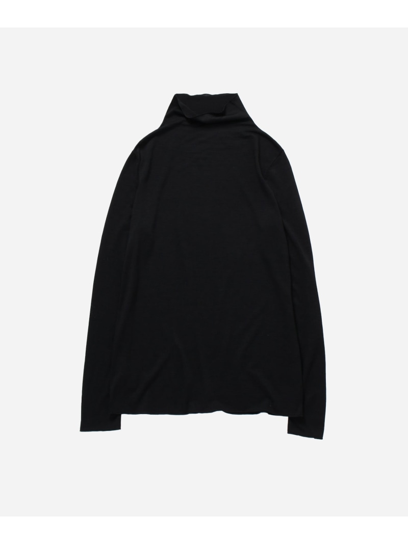 High neck long sleeve T BIOTOP アダムエロペ トップス カットソー・Tシャツ ホワイト ブラック【送料無料】[ Fashion] 14,058円