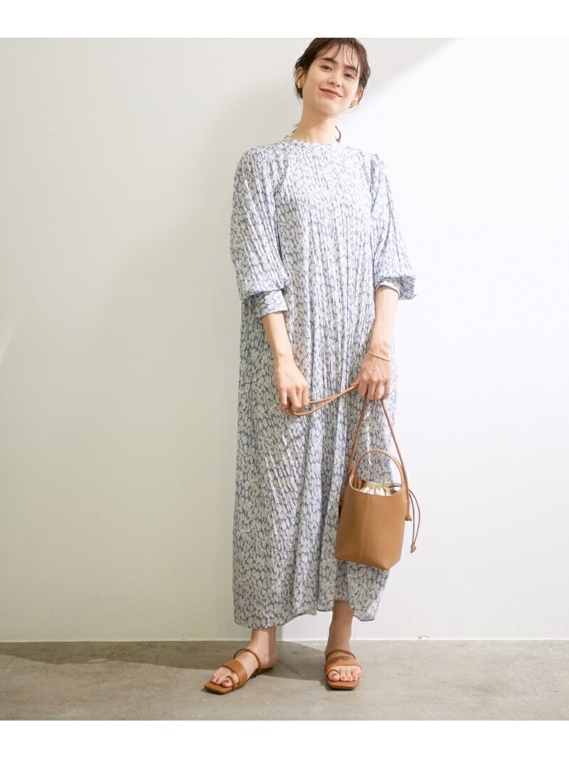 楽天市場 Rakuten Fashion Web限定 2way プリントワッシャープリーツワンピース Rope ロペ ワンピース ワンピースその他 ブルー ブラウン 送料無料 J Adore Jun Online