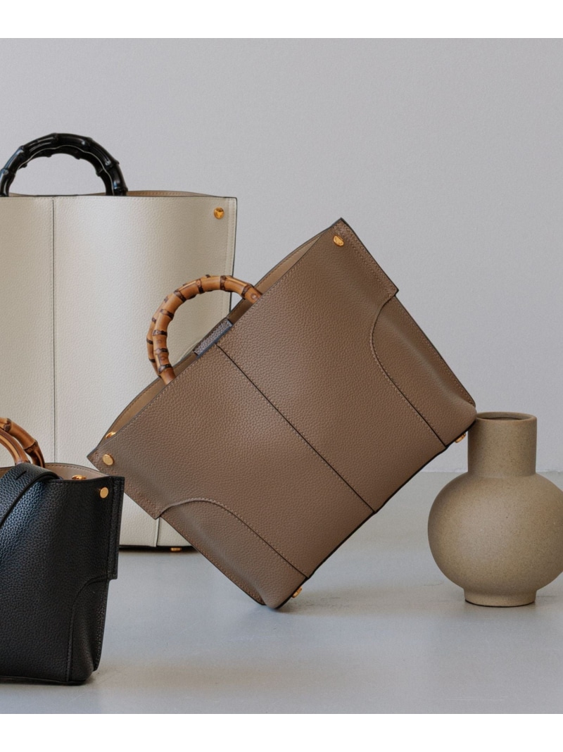 【E'POR】BAMBOO BAG Medium/軽量・通勤・26SS新色 ROPE' ロペ バッグ ハンドバッグ ホワイト ブラック ベージュ グレー【先行予約】*【送料無料】[ Fashion]