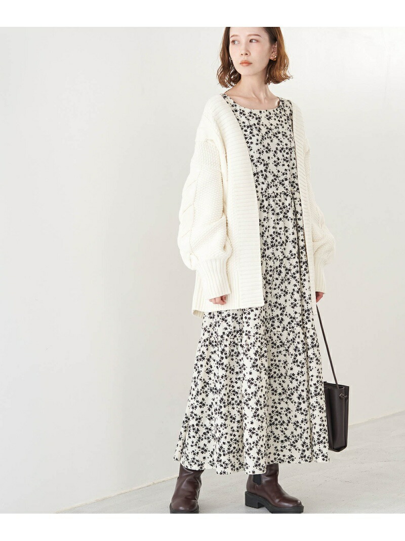 Web限定 花柄ワンピース Rope Picnic ロペピクニック ワンピース ワンピースその他 ブラック ホワイト ブラウン 先行予約 送料無料 Rakuten Fashion Bullpadel Cl