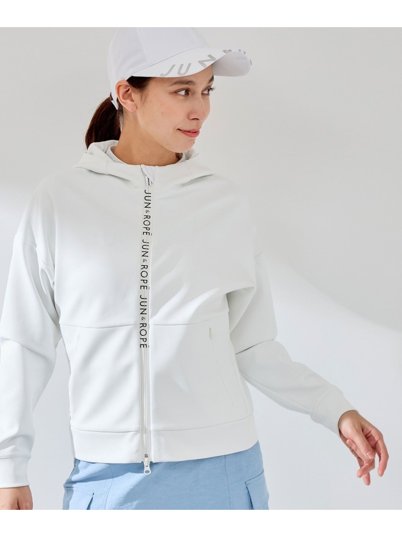 【SALE／50%OFF】【UVカット】【防透け】【ストレッチ】高機能エコポンチブルゾン JUN&ROPE' ジュンアンドロペ ジャケット・アウター ブルゾン・ジャンパー ネイビー ホワイト グリーン【RBA_E】【送料無料】[ Fashion]｜J&rsquo;aDoRe JUN ONLINE