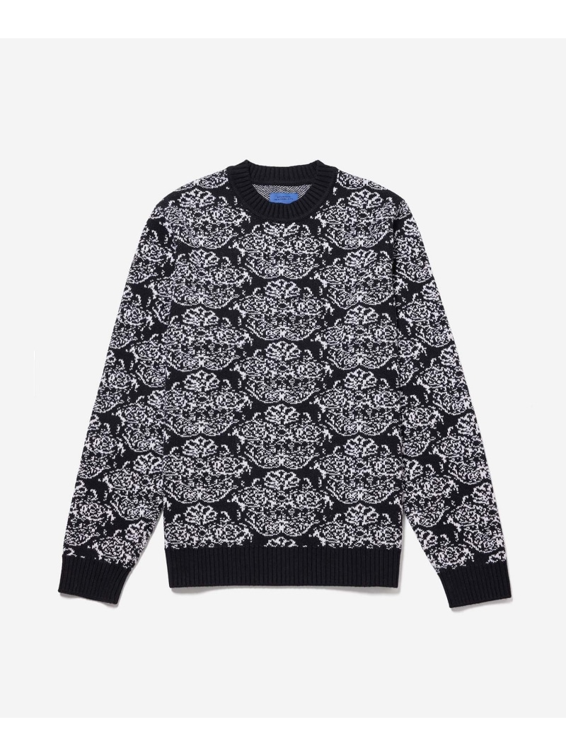 【SALE／40%OFF】GREG TAPESTY SWEATER Saturdays NYC サタデーズ ニューヨーク州シティ トップス 編み物 黒いこと 青色【RBA_E】【貨物輸送無料】[ Fashion] メンズファッション-トップス-ニット・セーター