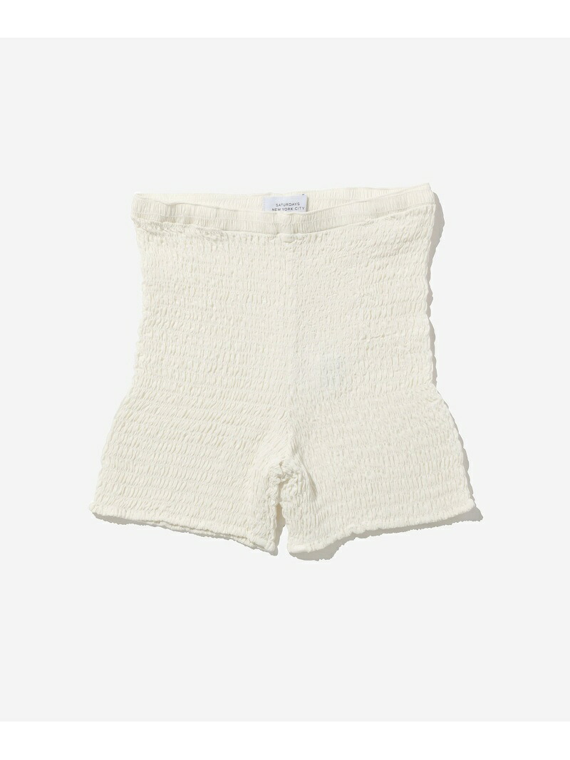 【SALE／50%OFF】Jiji Smocked Short Saturdays NYC サタデーズ　ニューヨークシティ パンツ その他のパンツ ホワイト ブラウン レッド【RBA_E】【送料無料】[ Fashion]｜J&rsquo;aDoRe JUN ONLINE
