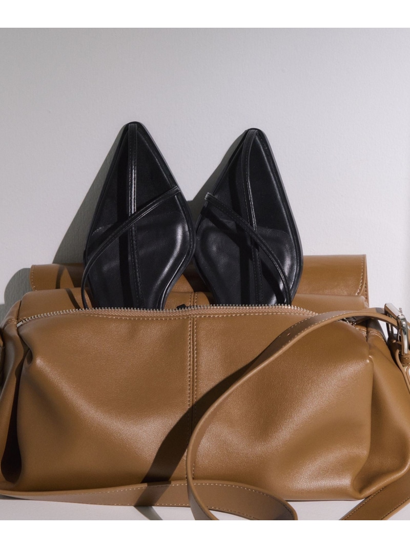 バックストラップフラットサンダル ADAM ET ROPE' FEMME アダムエロペ シューズ・靴 サンダル レッド ブラック ブラウン【送料無料】[ Fashion]